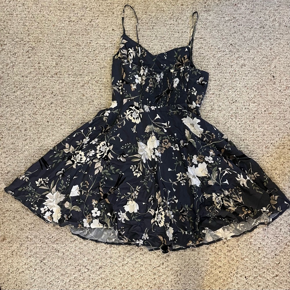 OLD NAVY Dark Grey Floral Summer Dress - Picture 4 of 4